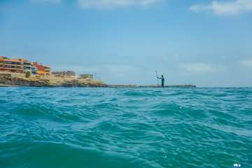Oleaje en las playas de Telde/Antonio Rico.